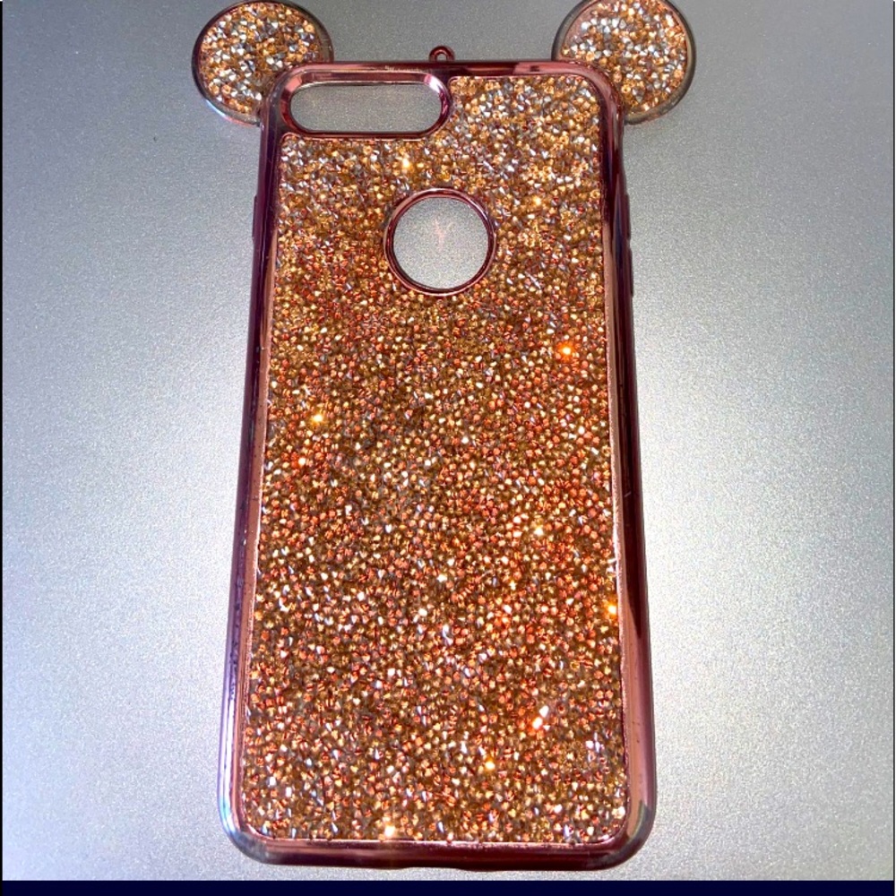 Rose Gold Glitter Minnie Mickey Mouse Phone Case